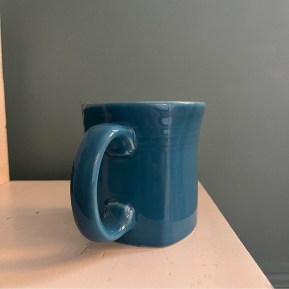 Fiesta Square Mugs (2), Made in USA, Vintage. Peacock Blue - Picture 14 of 15